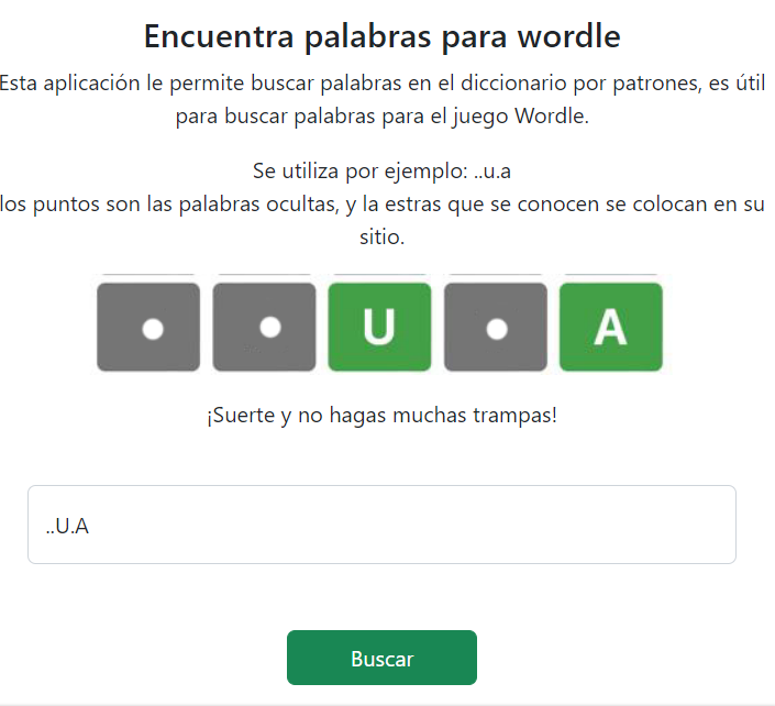 Buscador Wordle - Buscador palabra del da