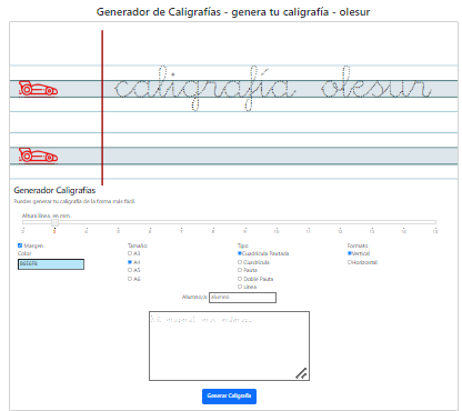 Generador de Caligrafas, mltiples formatos