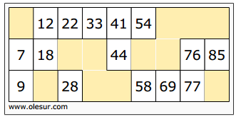 Cartones de Bingo